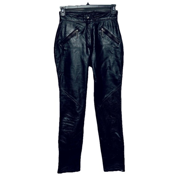 Harley Davidson Leather & Stretch Pants Women’s 38/10 - See measurements (29) - Picture 1 of 12